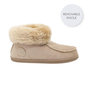 Women's sheepskin slippers PEPPIN beige