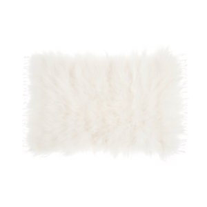 Tkany dywan z owczej skóry Premium Biały długi włos