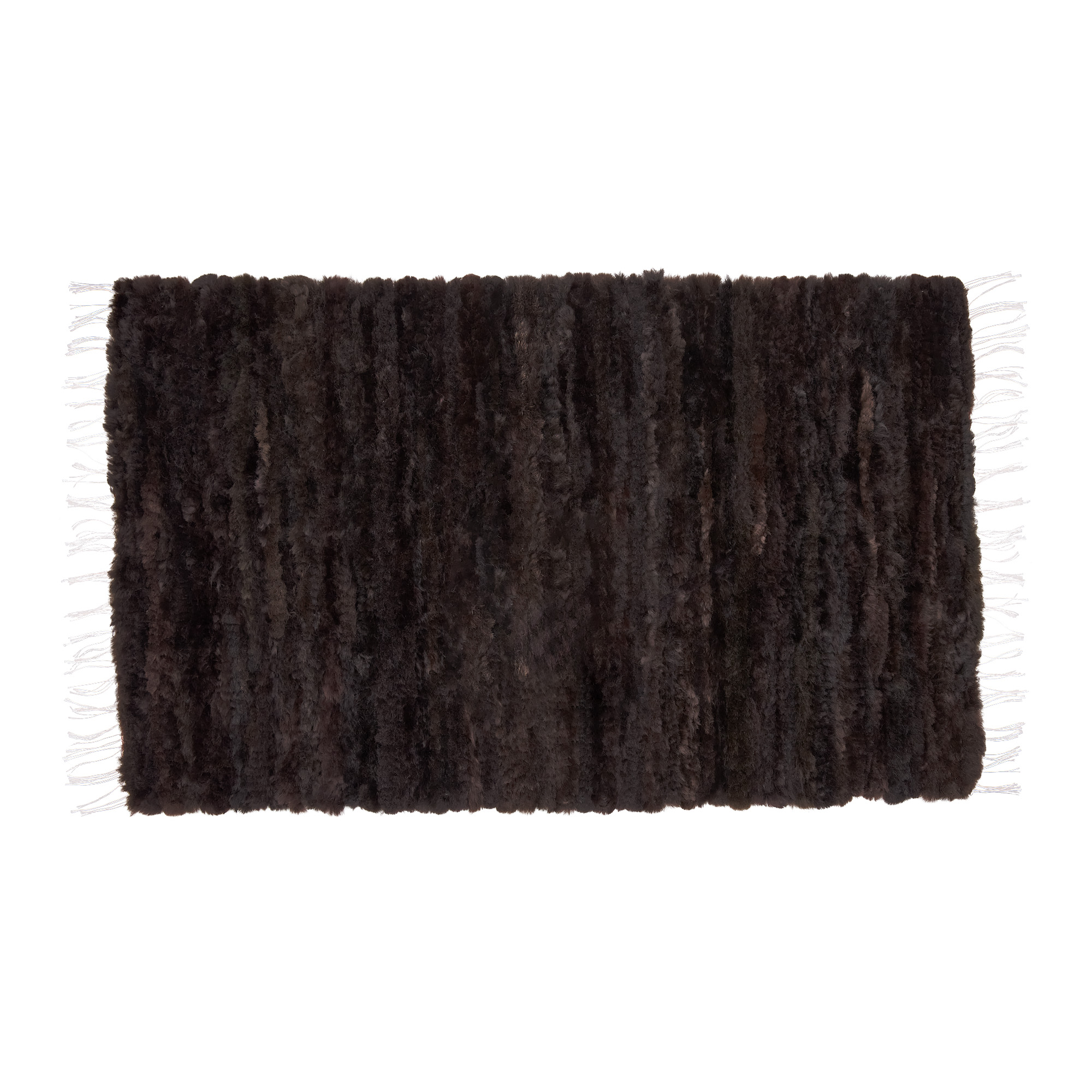 Tkany dywan z owczej skóry Czekoladowy